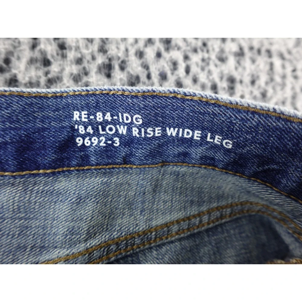 J Crew 84 Low‎ Rise Wide Leg Jeans Medium Wash Distressed Size 25